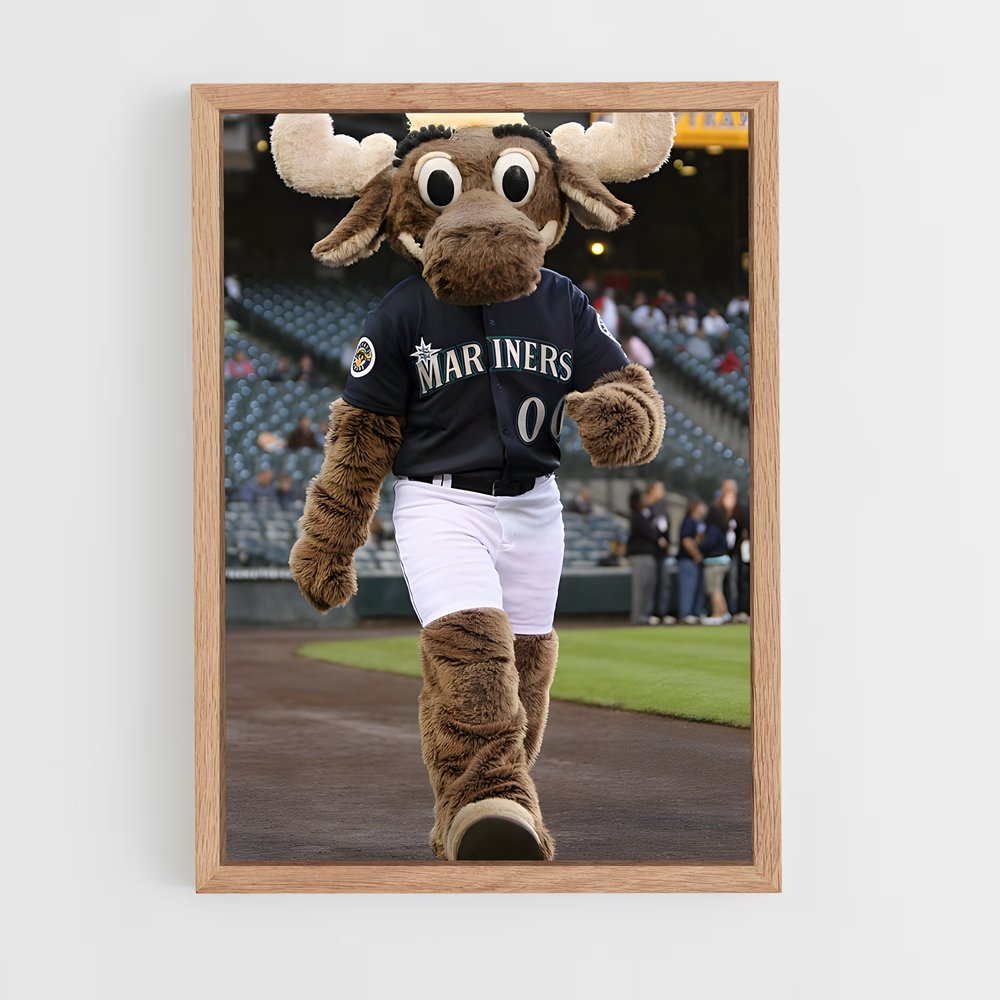 Poster Le Caribou des Mariners – affiche Baseball (vue 4)